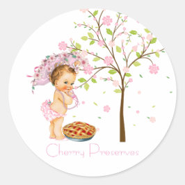 Cherry Preserve Canning Label Runder Aufkleber