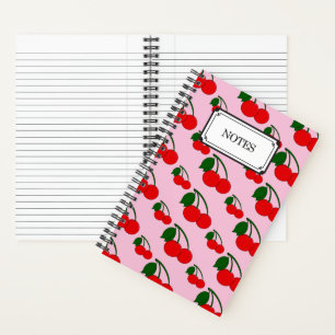 Cherry Print Notebook Notizblock