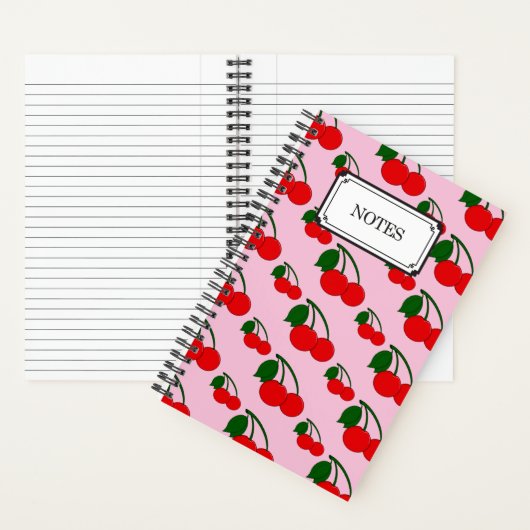 Cherry Print Notebook Notizblock (Innen)