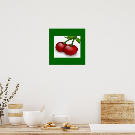 Cherry Print Poster (Küche)