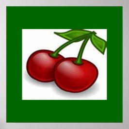 Cherry Print Poster