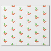 Cherry Print Wrapping Paper Geschenkpapier (Flach)