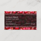 Cherry Producer / Bauer Foto Business Card Visitenkarte (Rückseite)