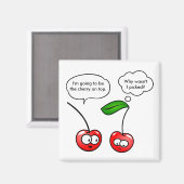 Cherry Puns Magnet (Vorderseite/Rückseite)