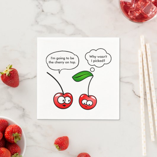 Cherry Puns Serviette (Beispiel)