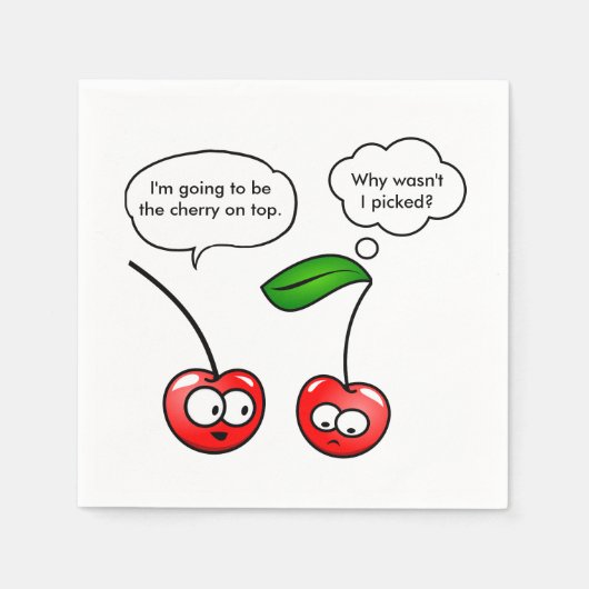 Cherry Puns Serviette (Vorderseite)