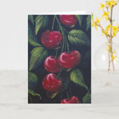 Cherry Rain Grußkarte Karte (Gelbe Blume)