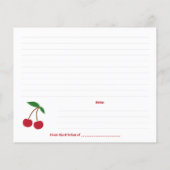 Cherry Recipe Card (Rückseite)