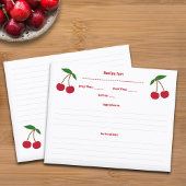 Cherry Recipe Card