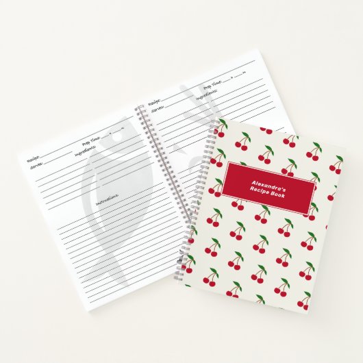 Cherry Recipe Notebook Notizblock (Innenseite)