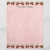 Cherry Recipe Page (Vorderseite)