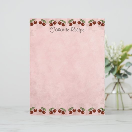 Cherry Recipe Page (Stehend Vorderseite)