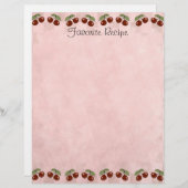 Cherry Recipe Page (Vorne/Hinten)