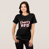 "Cherry Red Aesthetic - Bold & Vibranding Design m Tri-Blend Shirt (Vorderseite voll)