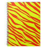 Cherry Red and Neon Yellow Zebra Striping Notizblock (Vorderseite)