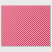 Cherry Red and Pink Checkerboard Geschenkpapier (Flach)