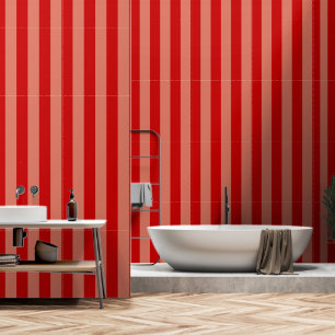 Cherry Red auf Dusty Peach Ultra Wide 4 Zoll Strei Tapete
