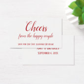 Cherry Red auf White Editable Drinks Tickets (Schreibtisch)