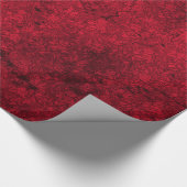 Cherry Red bedrückte Goth Damask Wrapping Paper Geschenkpapier (Ecke)