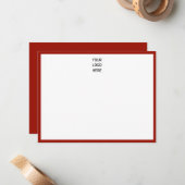 Cherry Red Border Ihr Logo Mitteilungskarte (Vorderseite/Rückseite Beispiel)