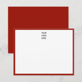 Cherry Red Border Ihr Logo Mitteilungskarte (Vorne/Hinten)