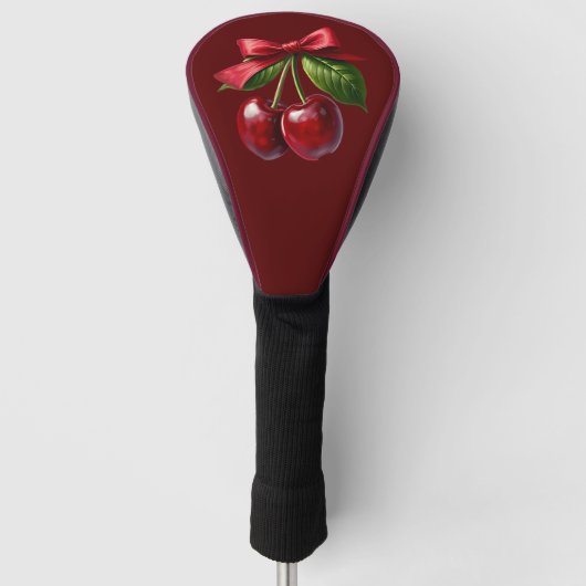 Cherry Red Cherries mit einem Bow Golf Headcover (Vorderseite)