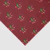 Cherry Red Cherries mit einem Bow Seidenpapier (Detail)