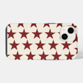 Cherry Red Chic Aesthetic Star iPhone Hülle (Rückseite (Horizontal))