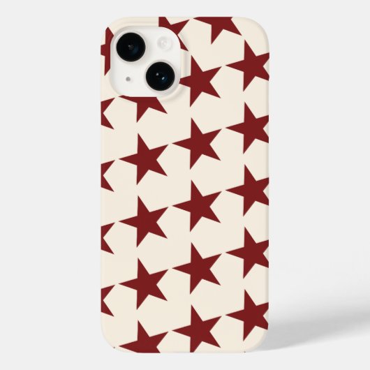 Cherry Red Chic Ästhetische Star Case-Mate iPhone Hülle (Rückseite)