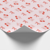 Cherry Red Coquette Weihnachtswrapping Paper Roll Geschenkpapier (Ecke)