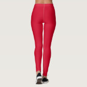 Cherry Red Custom Fashion/Yoga Leggings mit Namen (Rückseite)