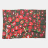 Cherry Red Fruit Personalisiert Geschirrtuch (Horizontal)