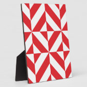 Cherry Red Geometric Deko Cube Pattern Fotoplatte (Seite)
