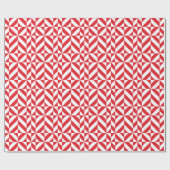 Cherry Red Geometric Deko Cube Pattern Geschenkpapier (Flach)