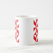 Cherry Red Geometric Deko Cube Pattern Kaffeetasse (Mittel)