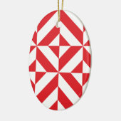 Cherry Red Geometric Deko Cube Pattern Keramik Ornament (Links)
