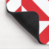 Cherry Red Geometric Deko Cube Pattern Mousepad (Ecke)