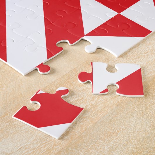 Cherry Red Geometric Deko Cube Pattern Puzzle (Seite)