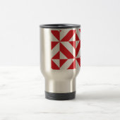 Cherry Red Geometric Deko Cube Pattern Reisebecher (Mittel)