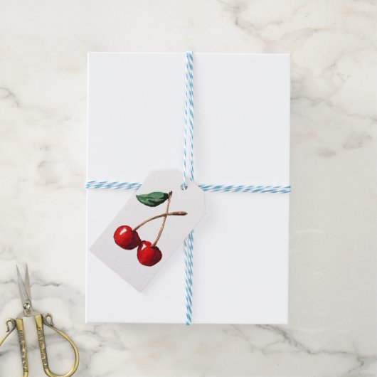 Cherry Red Geschenkanhänger (Mit Garn)