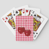 Cherry Red Gingham Spielkarten (Rückseite)