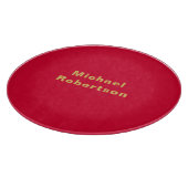 Cherry Red Gold Colors Beruflich Trendy Modern Schneidebrett (Ecke)