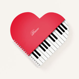 Cherry Red Grand Piano Music Tastatur nach Maß Notizblock
