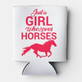 Cherry Red Just A Girl Who Loves Horses Dosenkühler (Vorderseite)