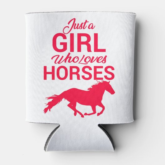 Cherry Red Just A Girl Who Loves Horses Dosenkühler (Vorderseite)