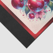 Cherry Red Niedlich Cherries Floral Girly Pink Seidenpapier (Ausschnitt)