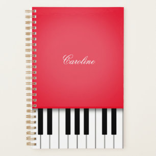 Cherry Red Piano Personalisierte Musik Planer