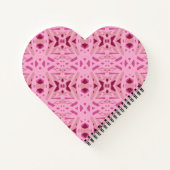 Cherry Red Pink Geometric Art Deco Notizblock (Rückseite)