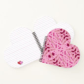 Cherry Red Pink Geometric Art Deco Notizblock (Innenseite)