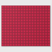 Cherry Red Polka Dots Wrapping Paper Geschenkpapier (Flach)